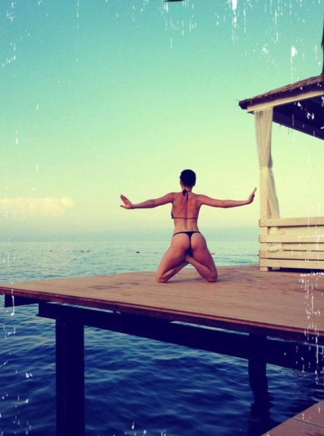 Yoga Practicing of 2009 Playboy’s Playmate of the Month