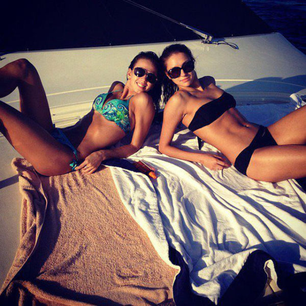 Russian Girls from National Rhythmic Gymnastics Team Relax in Sardinia