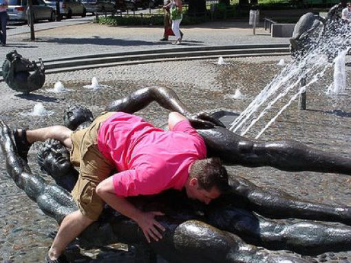 WTF Statue Pawing Pics