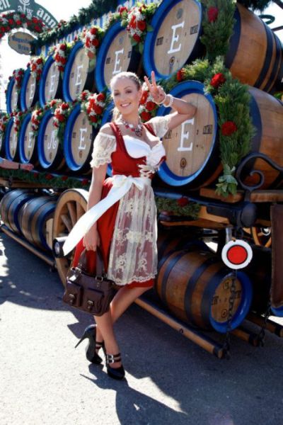 Bosomy Blonde, Jordan Carver, at Oktoberfest