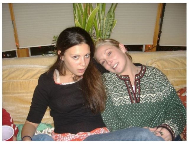 Drunk Girls Embracing The Christmas Spirit Of Giving