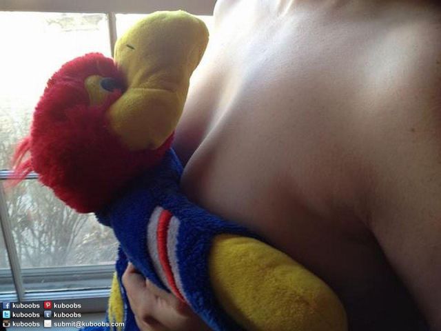 Girls Show Support with Their Boobs