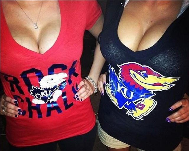 Girls Show Support with Their Boobs