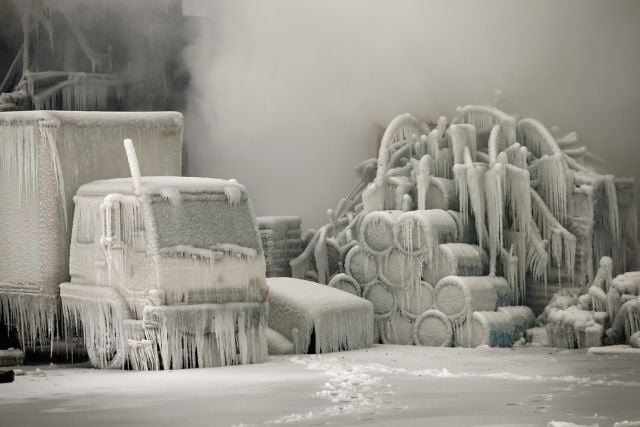 Stunning Photos of Frozen Chicago Fire