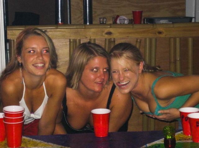 Beer Pong Gets Heated with These Girls