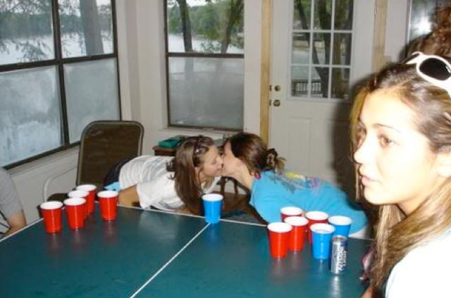 Beer Pong Gets Heated with These Girls