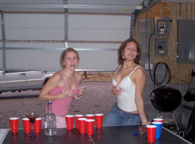 Beer Pong Gets Heated with These Girls