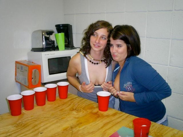 Beer Pong Gets Heated with These Girls