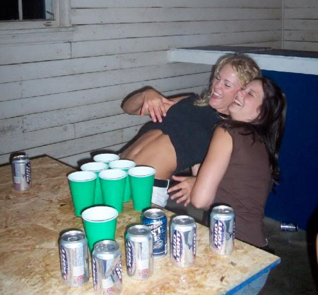 Beer Pong Gets Heated with These Girls