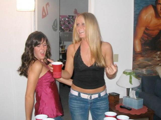 Beer Pong Gets Heated with These Girls
