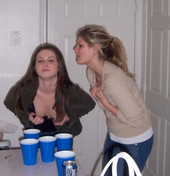 Beer Pong Gets Heated with These Girls