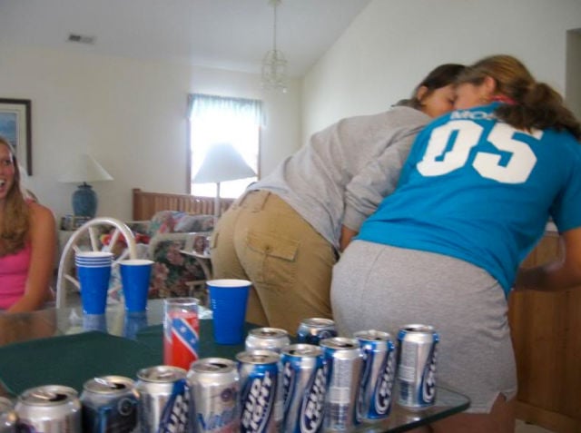 Beer Pong Gets Heated with These Girls