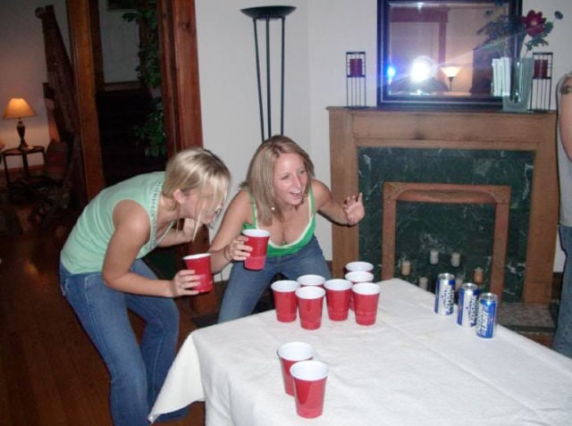 Beer Pong Gets Heated with These Girls