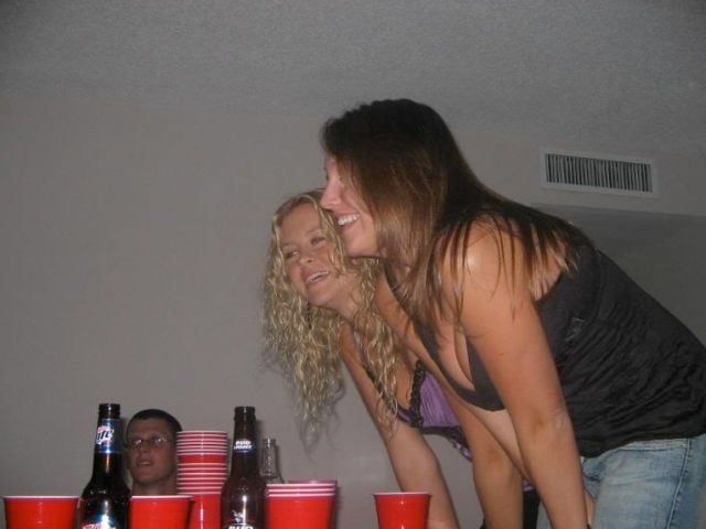 Beer Pong Gets Heated with These Girls