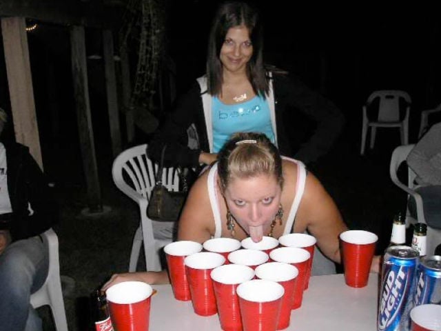 Beer Pong Gets Heated with These Girls