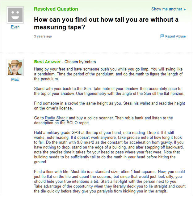 The Pitfalls of Being a Tall Person