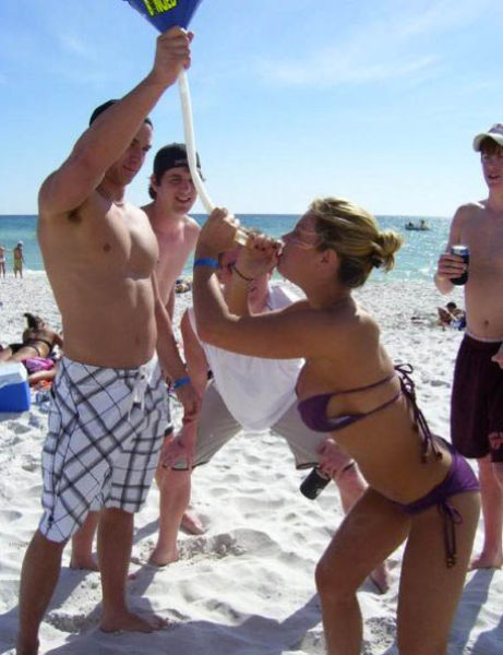 Binge Drinking Beer-Bonging Babes