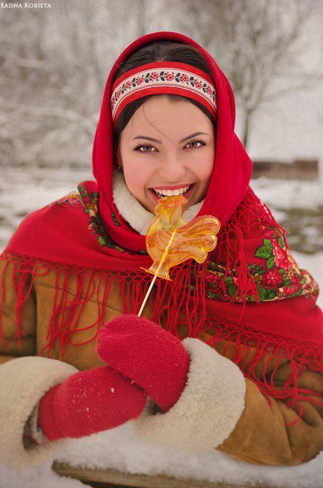 Beautiful Slavic Girls in Traditional Outfits