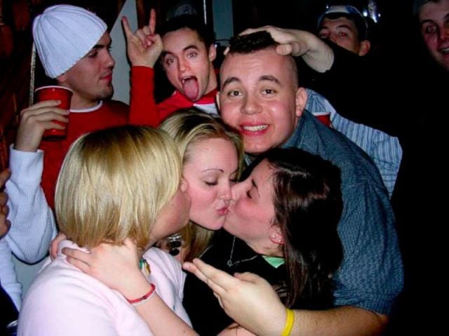 Classic Photobombs of Drunk Girls Kissing Each Other