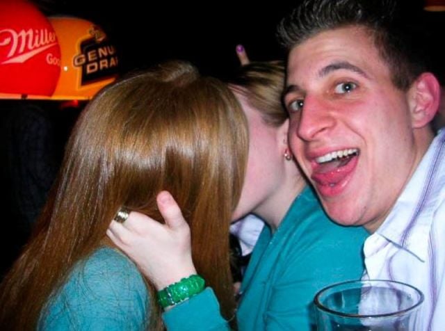 Classic Photobombs of Drunk Girls Kissing Each Other