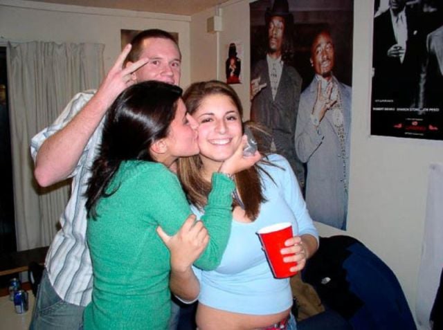 Classic Photobombs of Drunk Girls Kissing Each Other