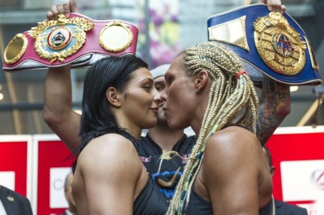 Women Boxers Share an Odd Moment in Public