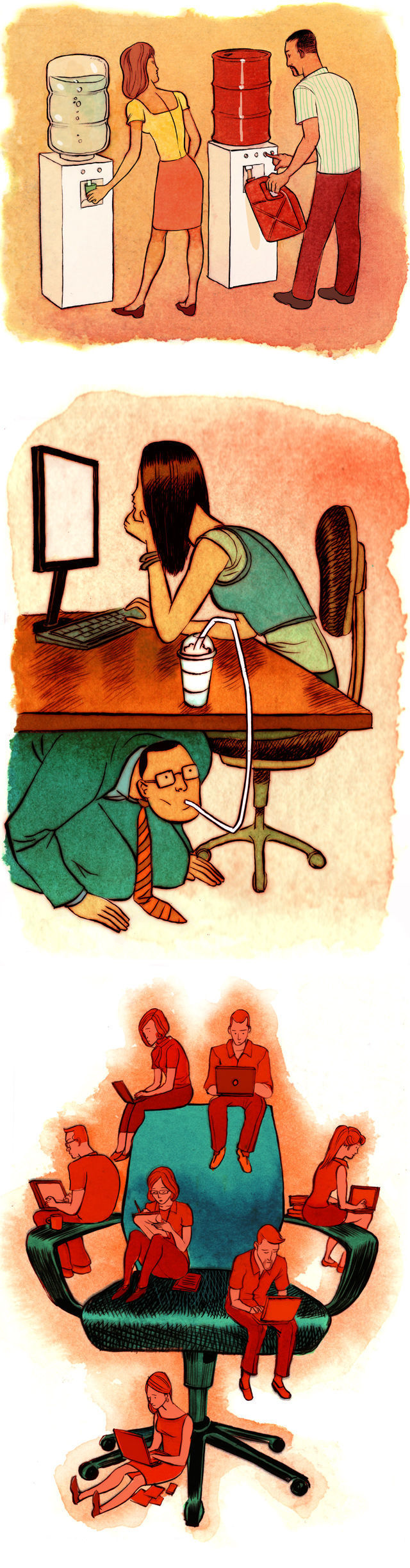 Social Problems Depicted in Cool Cartoon Art