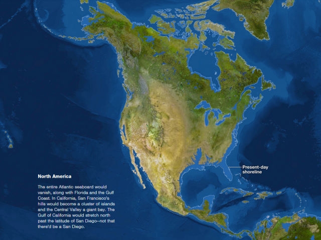 The World as It Would Look If all the Ice Melted