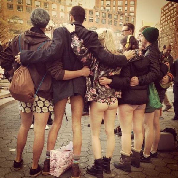 Girls of the No Pants Subway Ride 2014