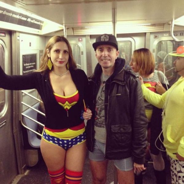 Girls of the No Pants Subway Ride 2014