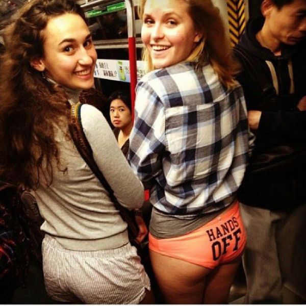 Girls of the No Pants Subway Ride 2014