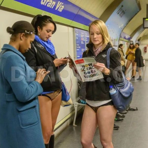 Girls of the No Pants Subway Ride 2014