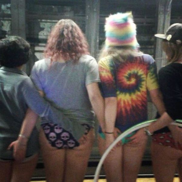 Girls of the No Pants Subway Ride 2014
