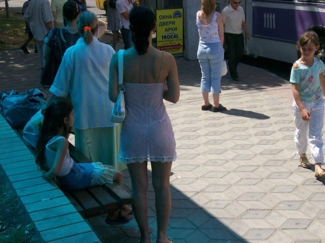 Sexy Chicks Just Doing Their Thing on the Streets