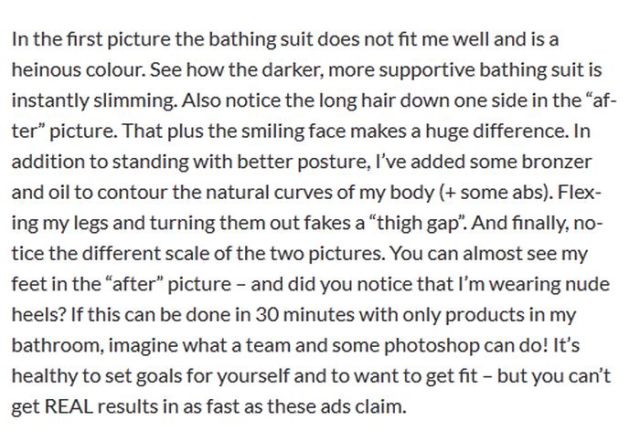 A Clever Trick for Faking Weightloss in Pics