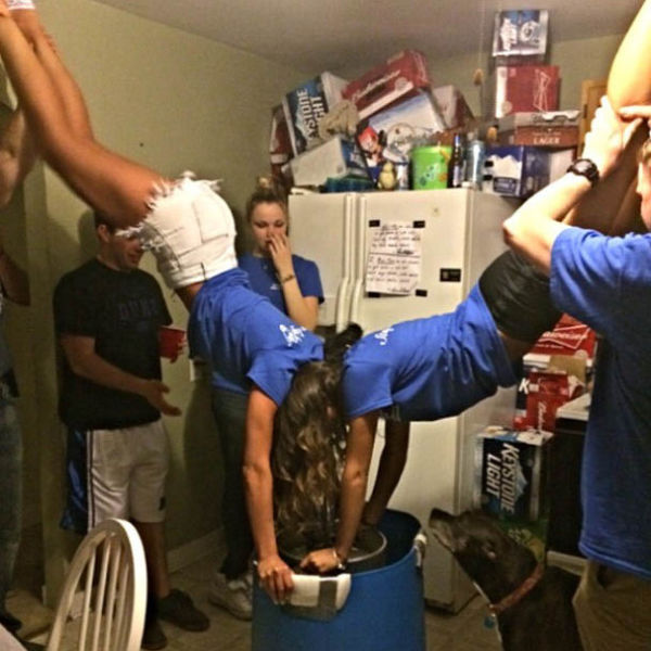 College Girls Kicking Ass at Kegstands