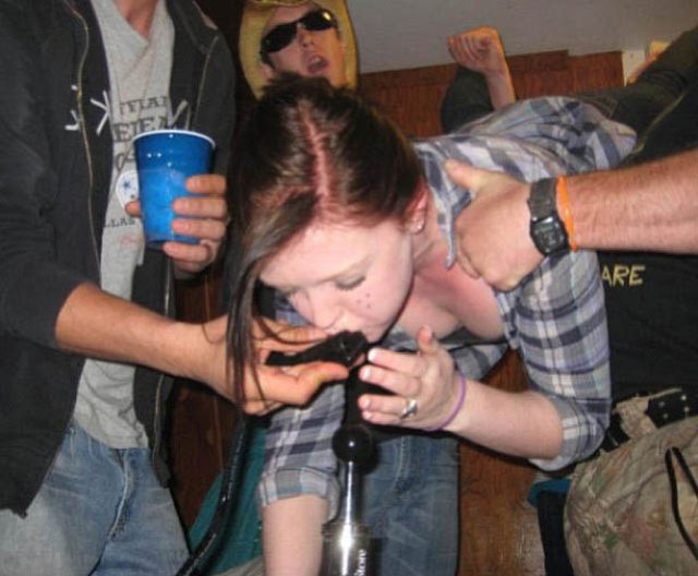 College Girls Kicking Ass at Kegstands