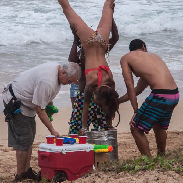 College Girls Kicking Ass at Kegstands
