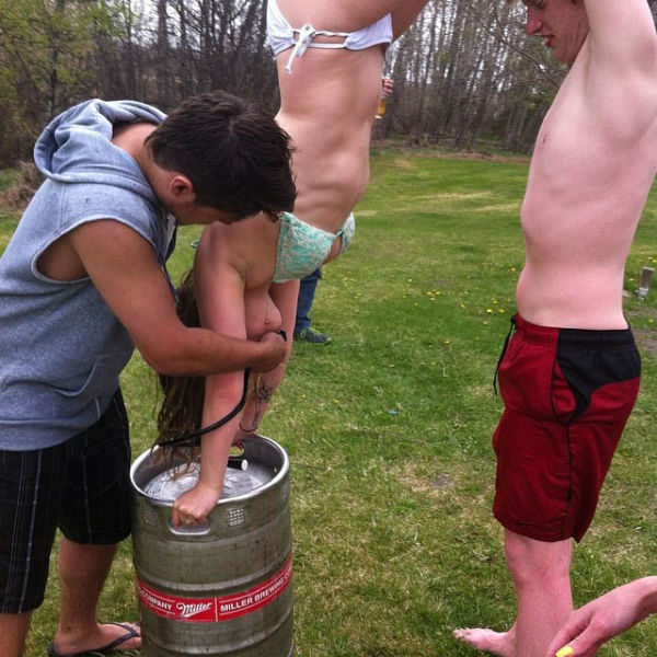 College Girls Kicking Ass at Kegstands