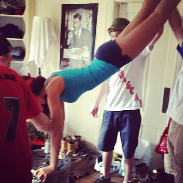 College Girls Kicking Ass at Kegstands