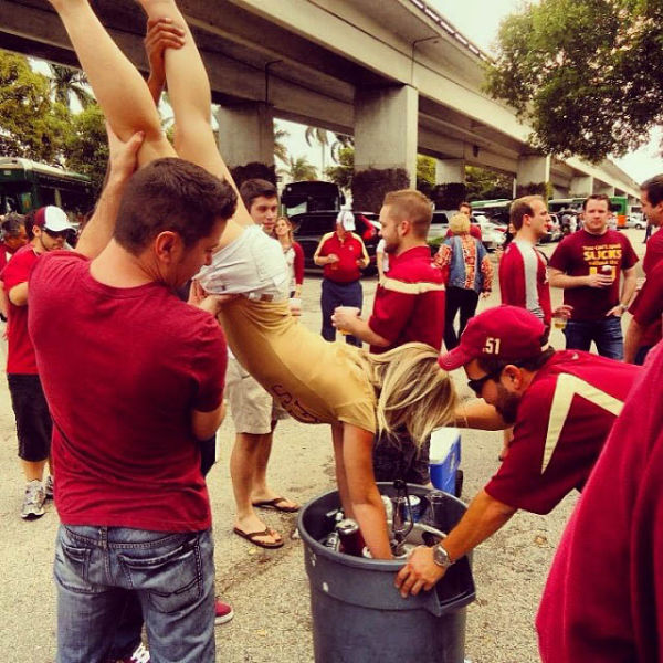 College Girls Kicking Ass at Kegstands