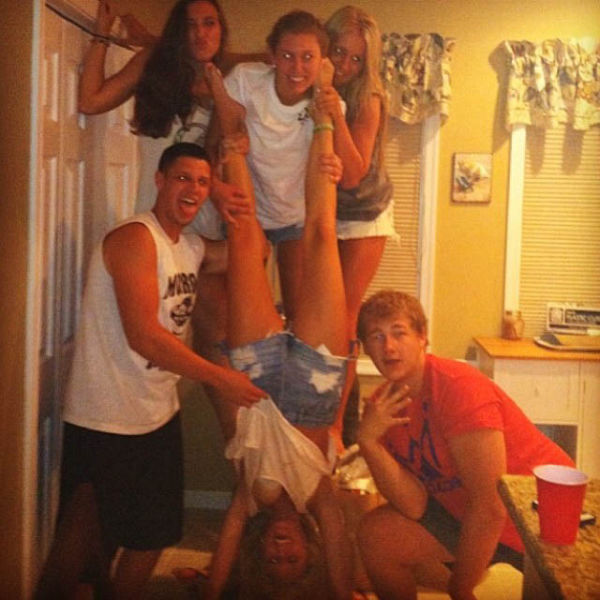 College Girls Kicking Ass at Kegstands