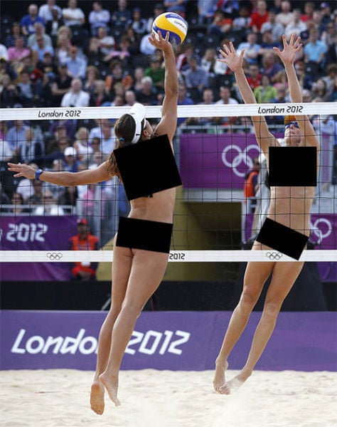 Censored Pics of Beach Volleyball Action Shots