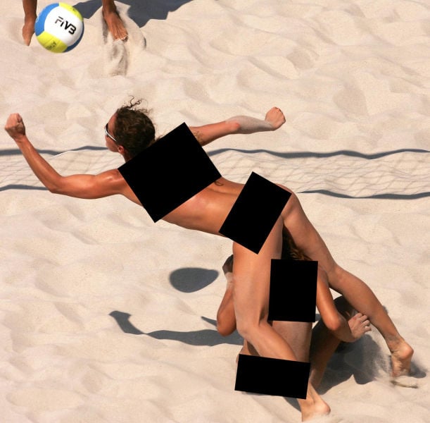 Censored Pics of Beach Volleyball Action Shots