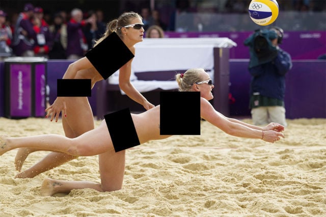 Censored Pics of Beach Volleyball Action Shots