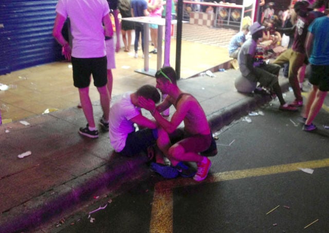 Englishmen Get Drunk and Crazy in Spain