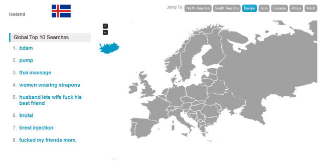 Top Porn Searches by Country across the Globe