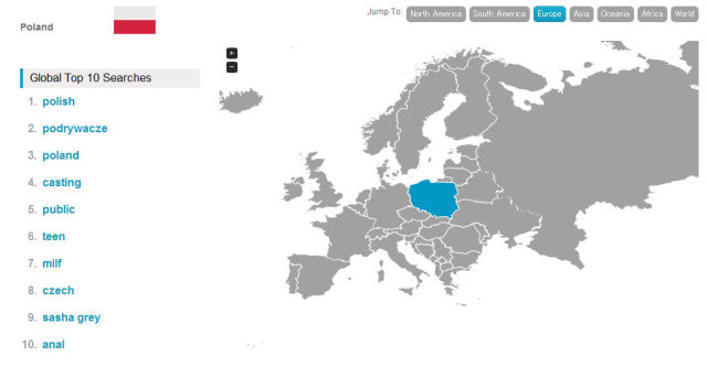 Top Porn Searches by Country across the Globe