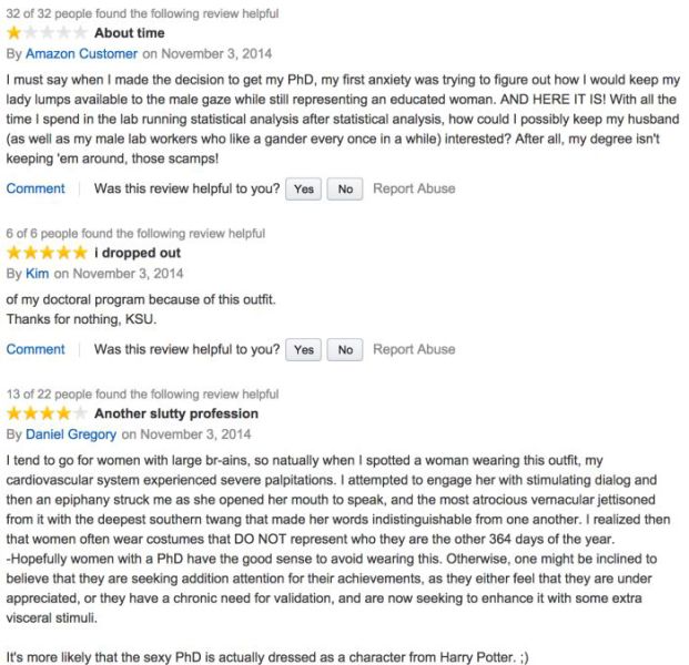 Sexy Women’s Costume Sets the Amazon Reviews Section on Fire