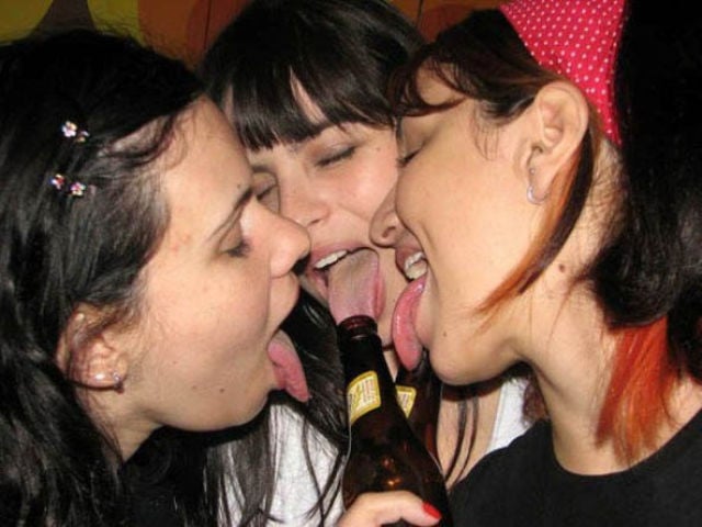 Party Girls Getting a Little Out of Hand